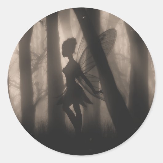 魅惑的なチラッと妖精のシール ラウンドシール (正面)