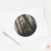 魅惑的なチラッと妖精のシール ラウンドシール (封筒)