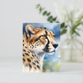 魅惑的なチーズの水色 ポストカード (スタンド正面)