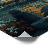 魅惑的なトレヴィの泉,ローマ – ヴィンテージ ポスター (角)