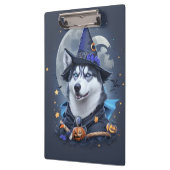 魅惑的なハスキー犬:魔法のハロウィーンの喜び クリップボード (左)
