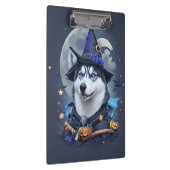 魅惑的なハスキー犬:魔法のハロウィーンの喜び クリップボード (右)