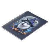 魅惑的なハスキー犬：魔法のハロウィーンの喜び ノートブック (左側)