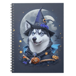 魅惑的なハスキー犬：魔法のハロウィーンの喜び ノートブック