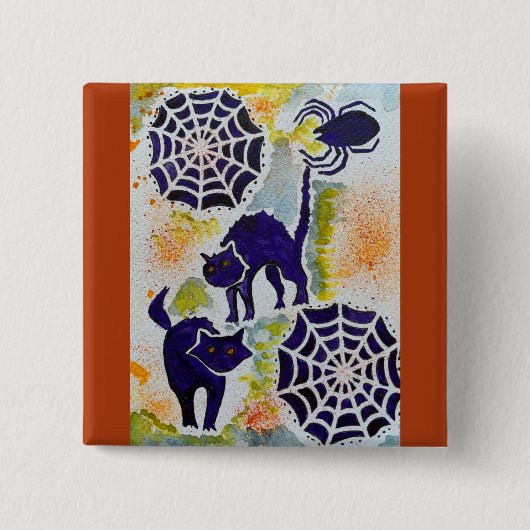 魅惑的なハロウィンボタン 缶バッジ (正面)