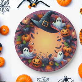 魅惑的なハロウィーンの夜 ペーパープレート