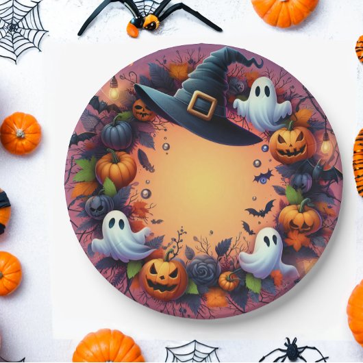 魅惑的なハロウィーンの夜 ペーパープレート