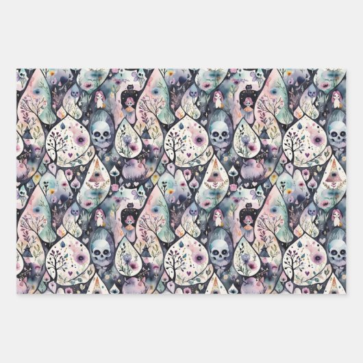 魅惑的なハロウィーンの夜 ラッピングペーパーシート (正面)