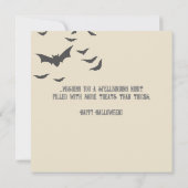 魅惑的なハロウィーンウィッチフラットグリーティングカード シーズンカード (裏面)