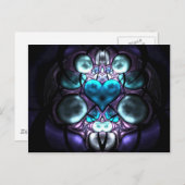 魅惑的なハートフラクタルのポストカード ポストカード (正面/裏面)