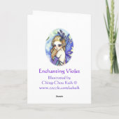 魅惑的なバイオレット-空白のなカード カード (裏面)