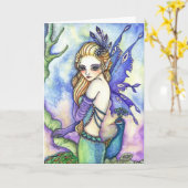 魅惑的なバイオレット-空白のなカード カード (黄色い花)