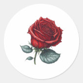 魅惑的なバラ ラウンドシール (正面)