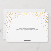 魅惑的なバルミツワー素朴なミニ金ゴールド紙吹雪 招待状 (裏面)