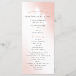 魅惑的なピンクのおとぎ話の城結婚式 プログラム