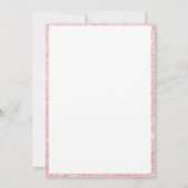 魅惑的なピンクのグリッターベビーガールsipと参照 招待状 (裏面)