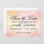 魅惑的なピンクのシックな《写真》ぼけ味ライト結婚ズ ポストカード (正面/裏面)