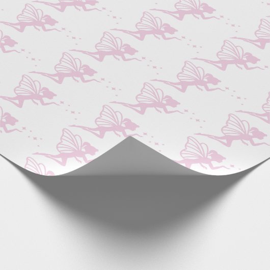 魅惑的なピンクの妖精の塵 ラッピングペーパー (角)