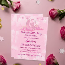 魅惑的なピンクの小さな妖精の雲の誕生日