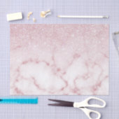 魅惑的なピンクの白いグリッター大理石グラデーシグラデーションョン 薄葉紙 (クラフト)