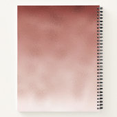 魅惑的なピンクグリッターフォトフレーム鏡 ノートブック (裏面)