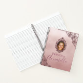 魅惑的なピンクグリッターフォトフレーム鏡 ノートブック (内部)