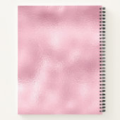 魅惑的なピンクグリッター唇 ノートブック (裏面)