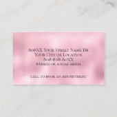魅惑的なピンクグリッター唇 名刺 (裏面)