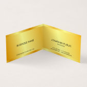 魅惑的なフェイク金ゴールドメタリックルックテンプレート 名刺 (内部)