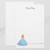 魅惑的なプリンセス 便箋 (正面/裏面)