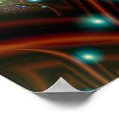 魅惑的なホタルのフラクタル ポスター (角)