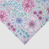 魅惑的なボヘミアの牧草地の花と葉 薄葉紙 (詳細)