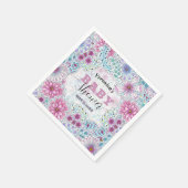 魅惑的なボヘミアン牧草地の花ベビーシャワー スタンダードカクテルナプキン (角)