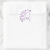 魅惑的なマネを持つ美しい馬 スクエアシール (バッグ)