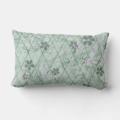 魅惑的なミントガーデンダイヤモンドブーケ ランバークッション (裏面)