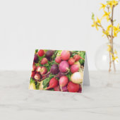 魅惑的なラディッシュのメッセージカード カード (黄色い花)