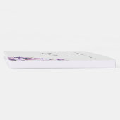 魅惑的なラベンダーパープル結婚フローラ ゲストブック (背)