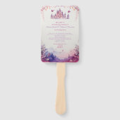 魅惑的なラベンダー ルネサンス ウェディング プログラム ハンドファン (正面)
