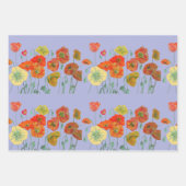 魅惑的なレトロ女性ヴィンテージ紫色の水色 ラッピングペーパーシート (正面2)