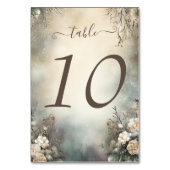 魅惑的なロマンチックなウィンターガーデン結婚フローラ テーブルナンバー (正面)