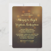 魅惑的なロマンチックな森の光は素朴結婚な 招待状 (裏面)