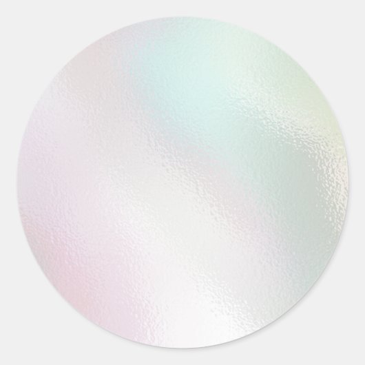 魅惑的なロマンチックな虹色の真珠ホログラフィック ラウンドシール (正面)