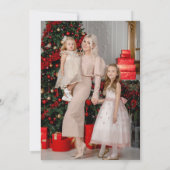 魅惑的なヴィンテージクリスマスシーンホリデイ カード (裏面)