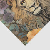 魅惑的なヴィンテージライオンヘッズ&フローラ 薄葉紙 (詳細)