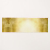 魅惑的な光沢のある金ゴールド王室のクラウンモノグラム ヨガマット (正面(横))