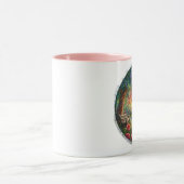 魅惑的な公園ステンドグラスのモザイク マグカップ (中央)