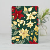 魅惑的な冬のガーデンフォトフォイルホリデーカード 箔招待状 (立ち正面)