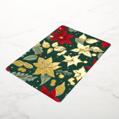 魅惑的な冬のガーデンフォトフォイルホリデーカード 箔招待状 (回転した状態)