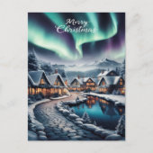 魅惑的な冬のワンダーランドのクリスマスカード ポストカード (正面)