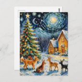 魅惑的な冬の夜 ポストカード (正面/裏面)